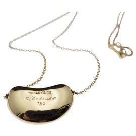 Tiffany & Co-TIFFANY & CO. Elsa Peretti Bean Design Pingente 18K Gold-Dourado,Gold hardware
