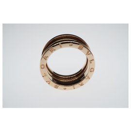 Bulgari-Bvlgari B.Zero1 18k Rose Gold 3 Dimensione anello a fascia 54-D'oro,Gold hardware