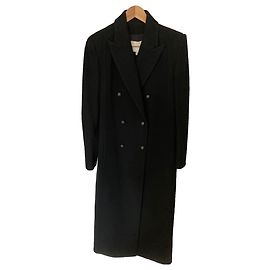 Abrigo largo de lana estilo caban negro Pierre Balmain Negro