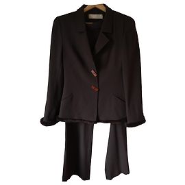 Valentino Wool Pantsuit Dark Brown Dark brown