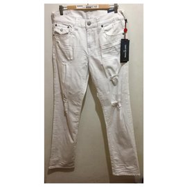 True Religion-Wahre Religion Ricky Jeans, Size 32/34 unisex-Weiß