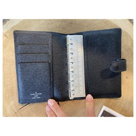 Louis Vuitton-Couverture agenda PL cuir Épi-Noir