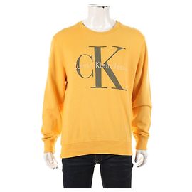 Calvin Klein Logo Sweatshirt Gelb Baumwolle M Gelb