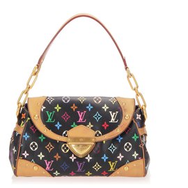 Louis Vuitton-Louis Vuitton Black Monogram Multicolore Beverly MM-Black,Multiple colors