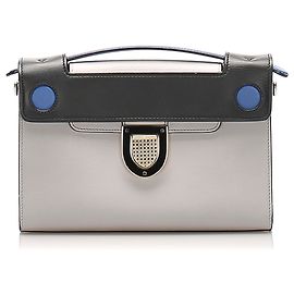 Bolsa de couro Dior Grey Diorever Squad Preto Cinza
