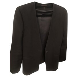 Adolfo Dominguez Black Viscose Jacket Black