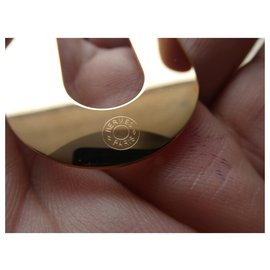 Hermès-Colgante Hermès Mayance bañado en oro-Dorado