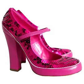 Marc Jacobs SS05 Bombas de Sequin Rosa Rosa