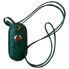 Bulgari-Bvlgari USB key case pendant by Matthew Williamson-Dark green