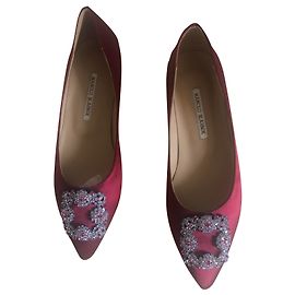 Manolo Blahnik Ballerinas Bordeaux