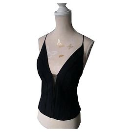 Bustier La Perla de seda negro 85C Negro