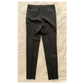 Moncler-Black dressy wool trousers-Black