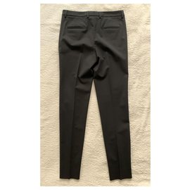 Moncler-Pantalon habillé en laine noir-Noir