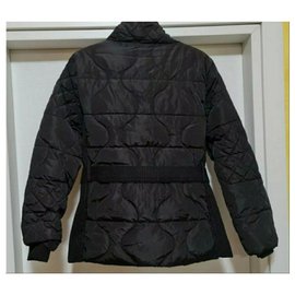Desigual-Desigual black matelassé jacket-Black