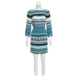 Diane Von Furstenberg Robe en soie DvF New Avery Multicolore