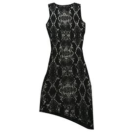 Vestido Zadig & Voltaire de cashmere preto com padrão python prateado Preto Prata
