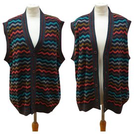 Missoni-Missoni Vintage Sweater Weste-Mehrfarben 