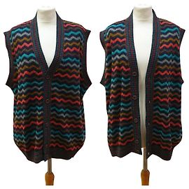 Missoni suéter vintage colete Multicor