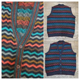 Missoni-Missoni maglione gilet vintage-Multicolore