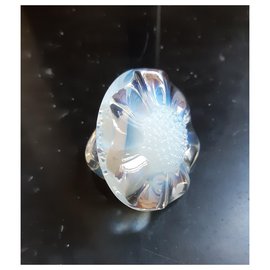 Lalique-Flower crystal ring - opal-Other