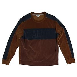 Calvin Klein Velvet Sweatshirt Brown Grey Brown Multiple colors Grey
