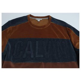 Calvin Klein-Camisolas-Marrom,Multicor,Cinza