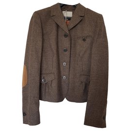 Façonnable Wool blazer Dark brown