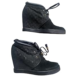 Baskets compensées Louis Vuitton Millenium Noir
