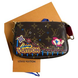 Louis Vuitton-Mini Pochette Weihnachtsanimation 2020-Braun