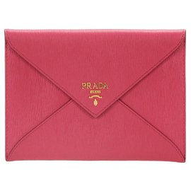 Prada-Prada Pink Saffiano Small Wallet-Pink