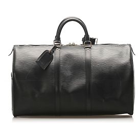 Louis Vuitton Black Epi Keepall 50 Black