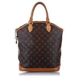 Louis Vuitton-Louis Vuitton Brown Monogram Lockit Vertical-Brown