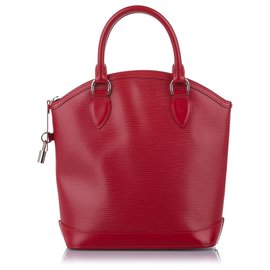 Louis Vuitton-Louis Vuitton Red Epi Lockit Vertical-Red