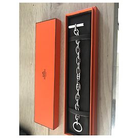 Pulsera de cadena Hermès con ancla en plata de ley Plata