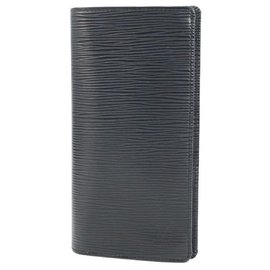 Louis Vuitton-Louis Vuitton portofeuilles Brazza Mens long wallet M60622 Noir-Black