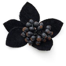 Chanel ELDERBERRY SCHWARZER SAMT Schwarz