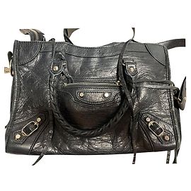Bolsa de mão Balenciaga City S em couro preto Preto