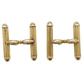 Autre Marque-Van Cleef & Arpels "Batonnets" cufflinks in yellow gold.-Other