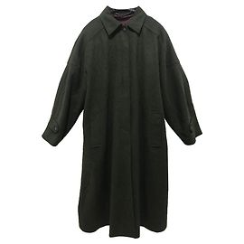 Abrigo Largo Max Mara Lana Verde Oscuro Verde oscuro