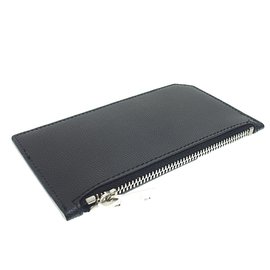 Autre Marque-YSL Black Leather Card Holder-Black