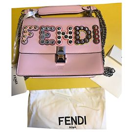 Fendi Shoulder Bag Pink Leather Pink