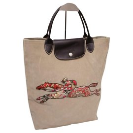 Sac cabas Longchamp Marron Beige