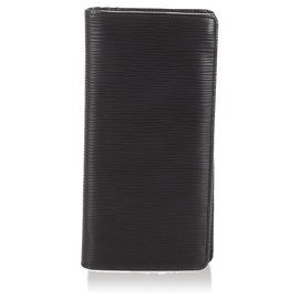 Louis Vuitton-Louis Vuitton Black Epi Brazza Long Wallet-Black