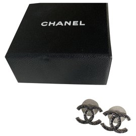 Chanel-Boucles d'oreilles-Noir