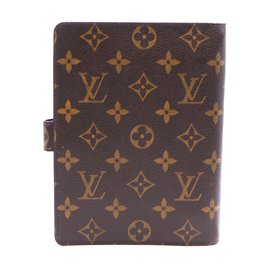 Louis Vuitton-Porta libretto di assegni MM con agenda monogramma Louis Vuitton-Marrone