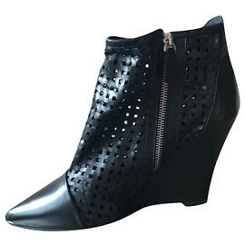 Sandro Mikro perforierte Stiefeletten Schwarz
