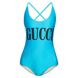 COSTUME DA BAGNO LOGO GUCCI NUOVO Blu chiaro