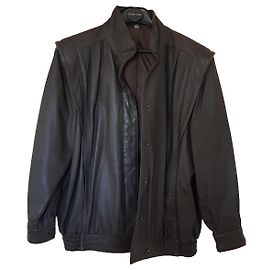 Autre Marque Grey Leather Jacket Grey