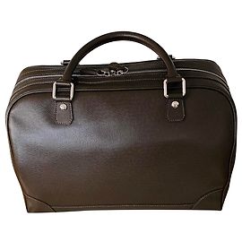 Borsa da viaggio Louis Vuitton Business Weekend Marrone Marrone Argento