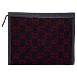 Gucci-Gucci wool pouch new-Blue